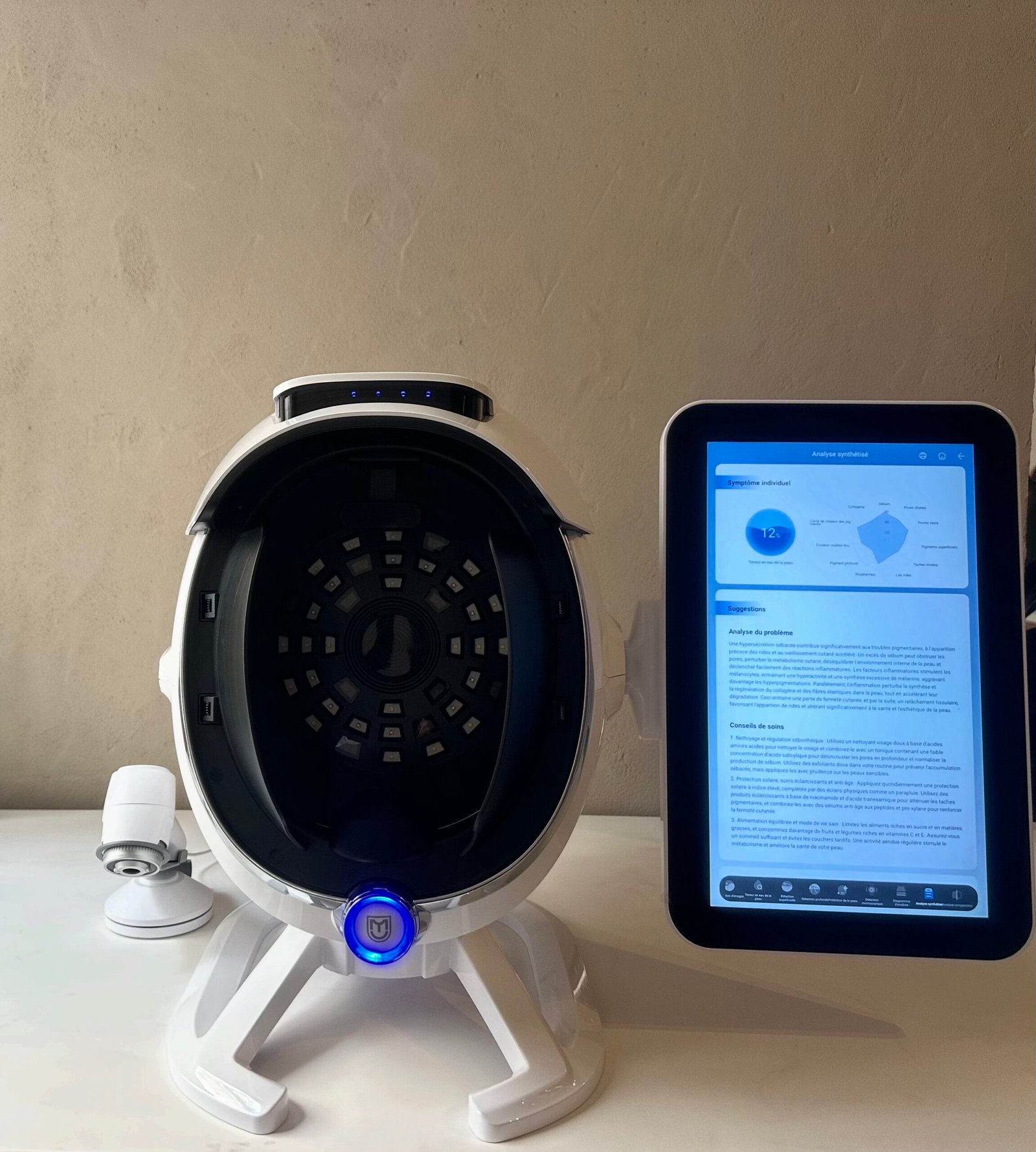 Skin Analyzer professionnel Gisul Skin certifié CE — Machine de diagnostic cutané intelligent